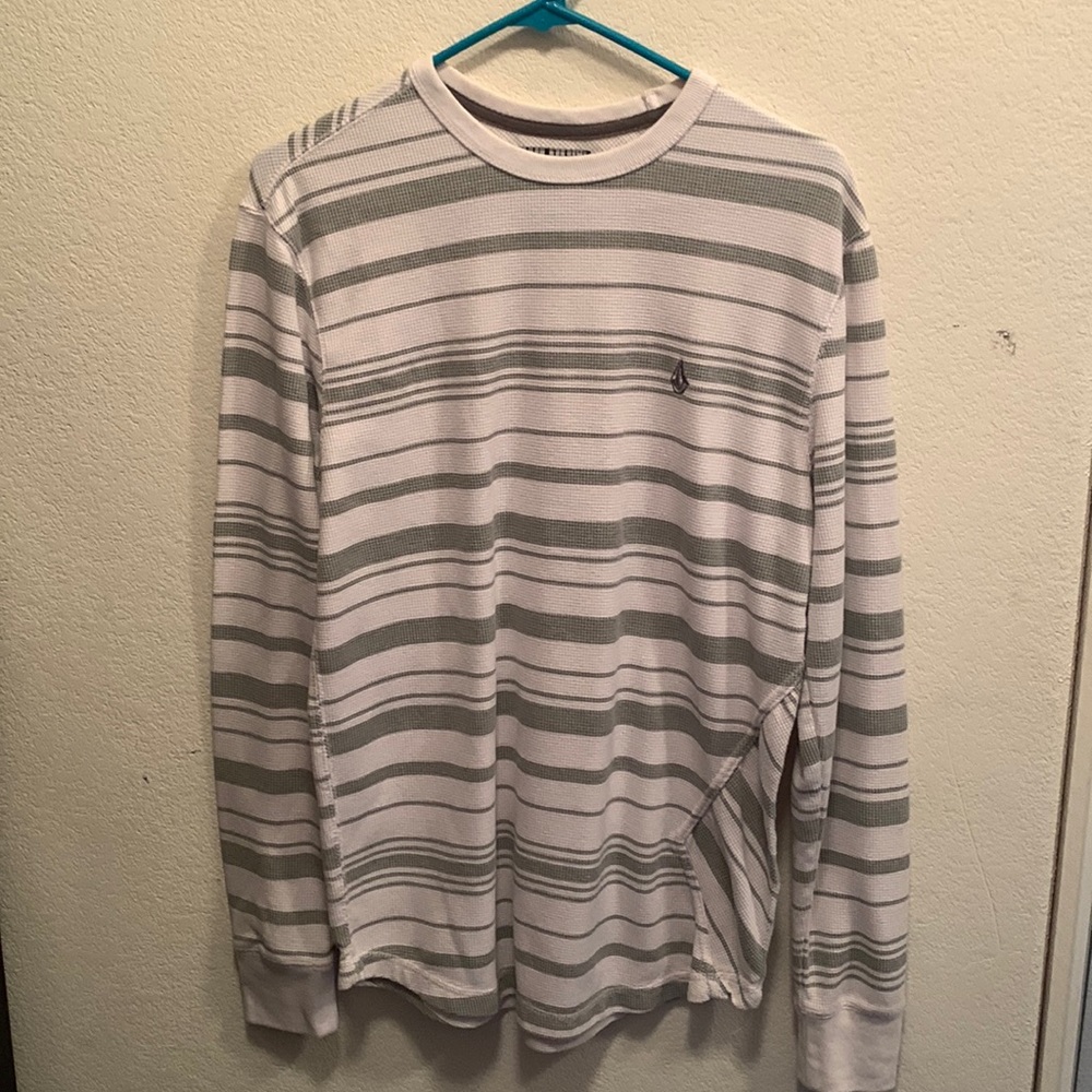 White and grey Volcom long sleeve